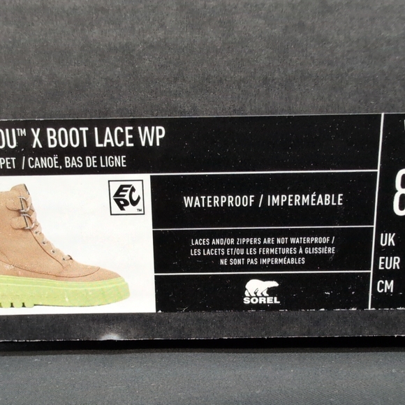 SOREL Caribou X Chelsea Waterproof Leather Lace-Up Boot Women's US 8.5 Canoe - Picture 12 of 14